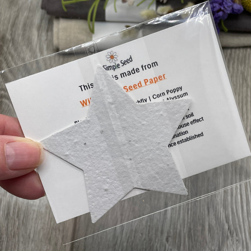 Custom Favor  | Plantable Star | Hummingbird Favor