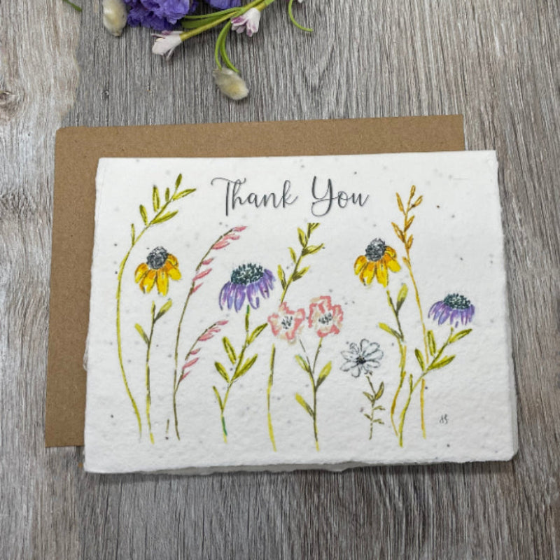 Wildflower Seed Paper. Wildflowers. Plantable Cards. 1 Simple Seed. Floral Thank you cards. Bulk cards. Wedding. Anniversary . Gift. Baby shower. Thank you note.