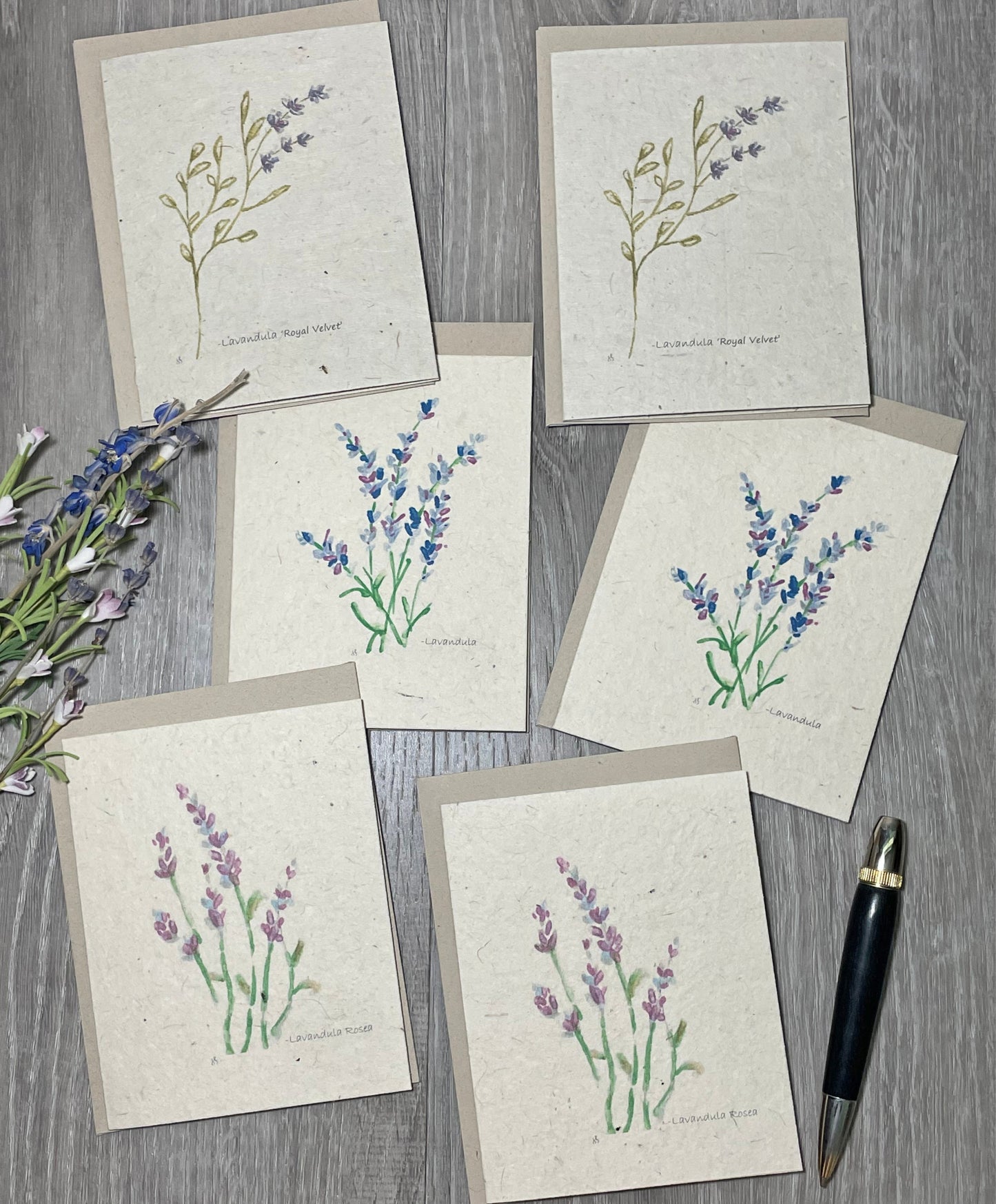 Lavender. Wildflower Seed Paper. Plantable Cards. 