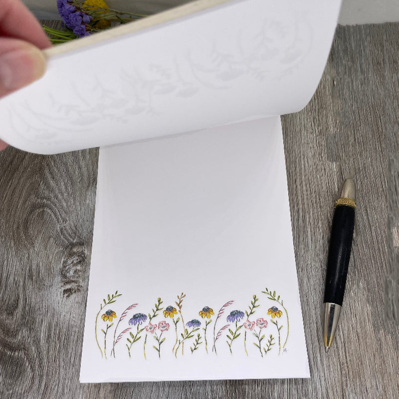 notepad. Plantable Paper. wildflower seed paper. Gift. wedding, graduation. anniversary, birthday watercolors