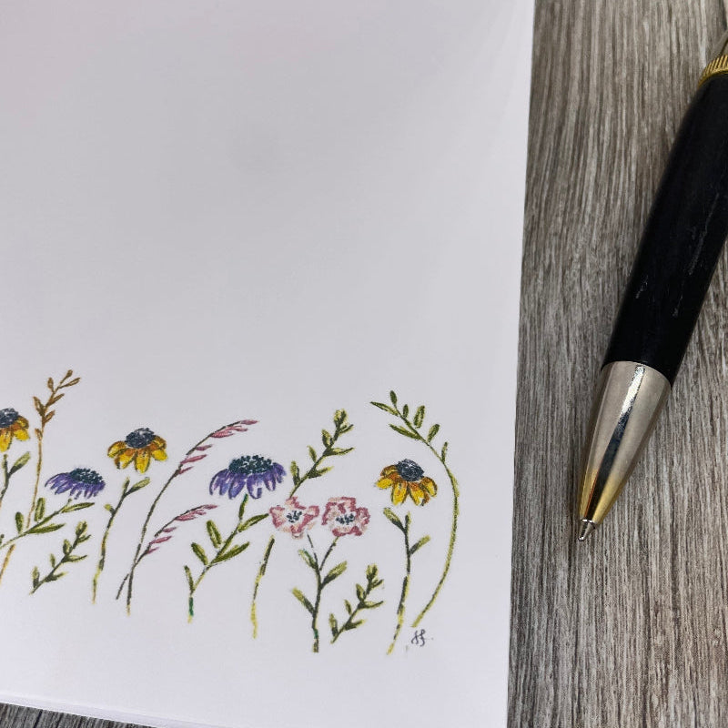 notepad. Plantable Paper. wildflower seed paper. Gift. wedding, graduation. anniversary, birthday watercolors