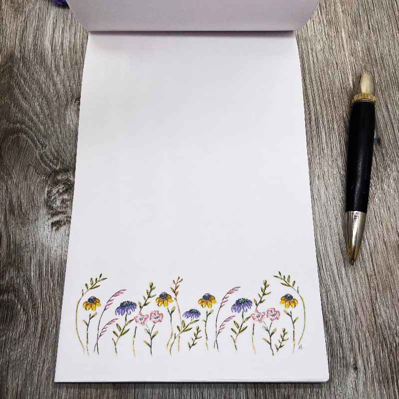 notepad. Plantable Paper. wildflower seed paper. Gift. wedding, graduation. anniversary, birthday watercolors