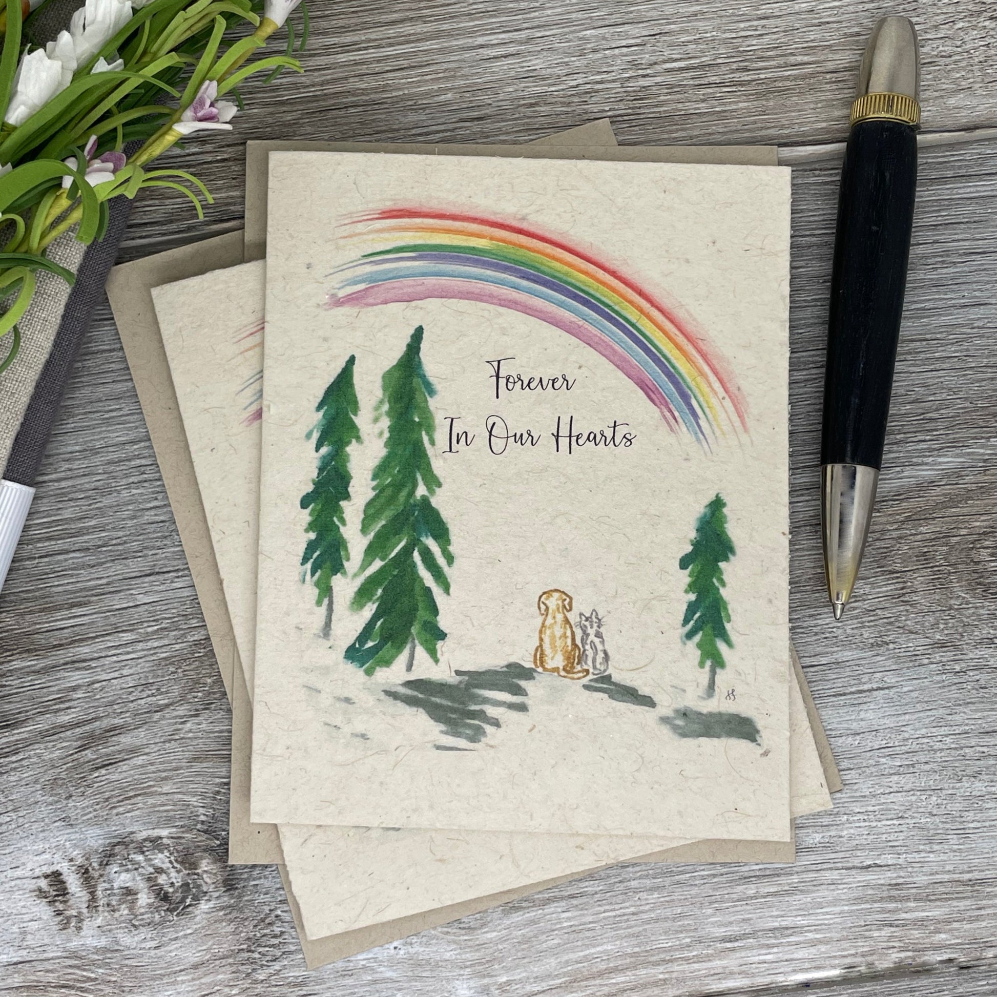 Pet sympathy card. Dog lover, cat lover. Plantable seed paper cards. pet loss. pet sympathy. Wildflower seed paper.